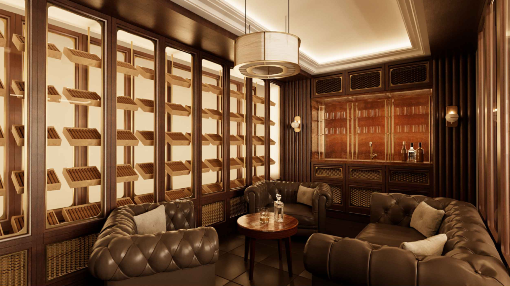 Cigars and Spirits Lounge - Interior Design - Iconic Design Monaco